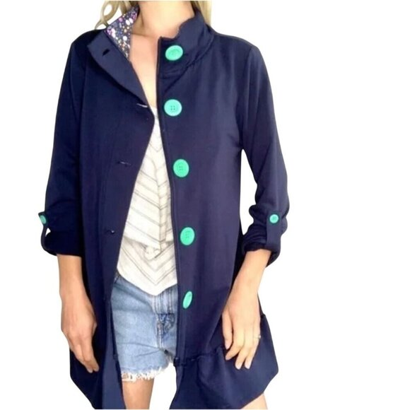 Matilda Jane Jacket Women Medium Navy‎ Blue A Million Little Things Coat Preppy - Picture 3 of 15